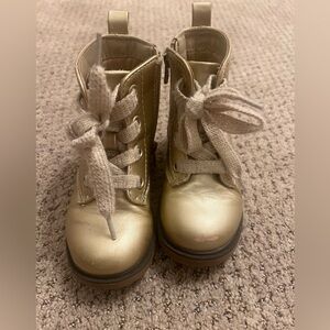 Cat & Jack Gold Booties - Size Toddler 7